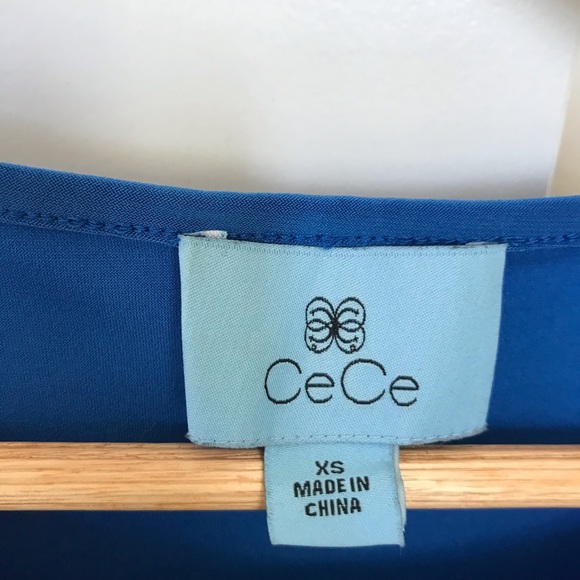 Blue peplum top - Picture 3 of 4